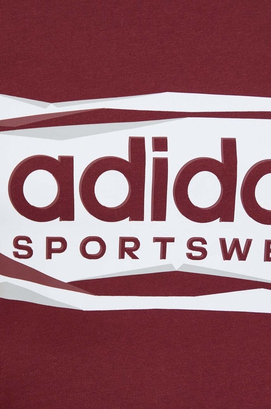 adidas tricou din bumbac IM8303 burgundia