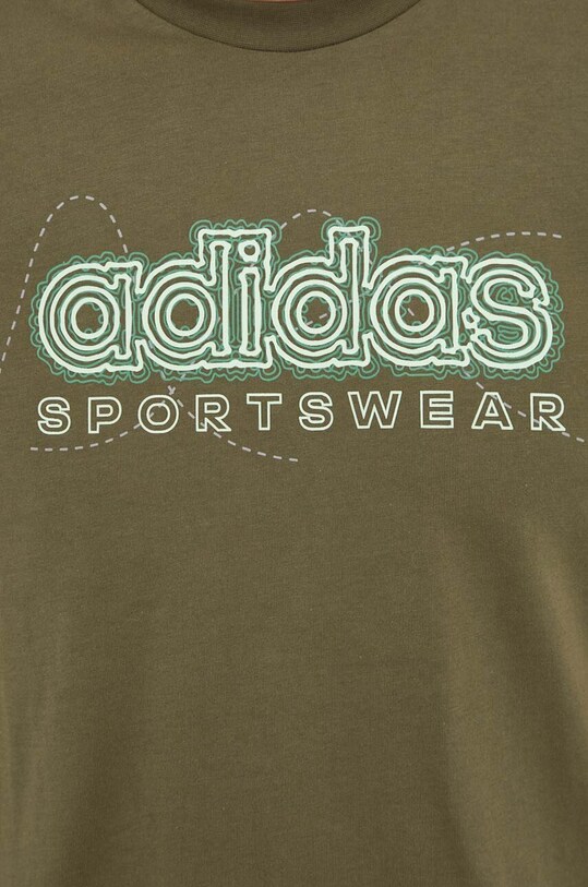 Памучна тениска adidas IM8314 зелен