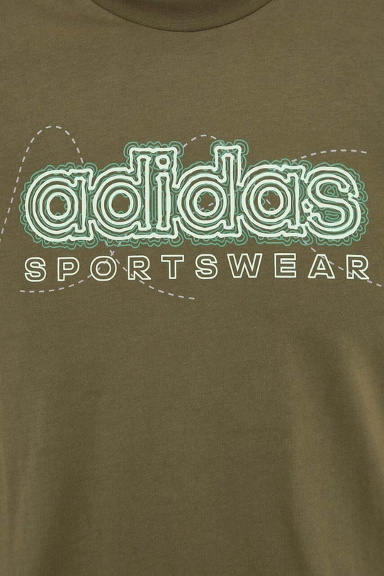 Бавовняна футболка adidas IM8314 зелений