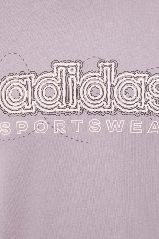 Βαμβακερό μπλουζάκι adidas Shadow Original IM8315 μωβ