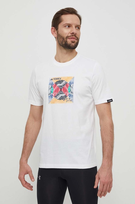 adidas TERREX tricou TX Unite print alb IM8366