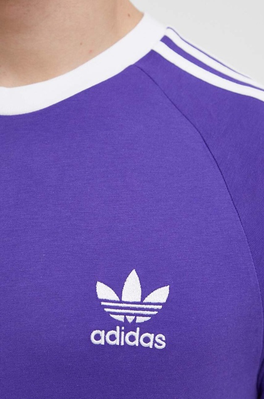 adidas Originals t-shirt bawełniany 3-Stripes Tee IM9394 fioletowy