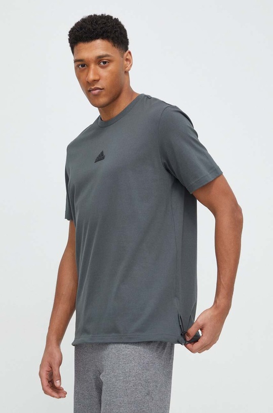 adidas t-shirt bawełniany nadruk zielony IN3709