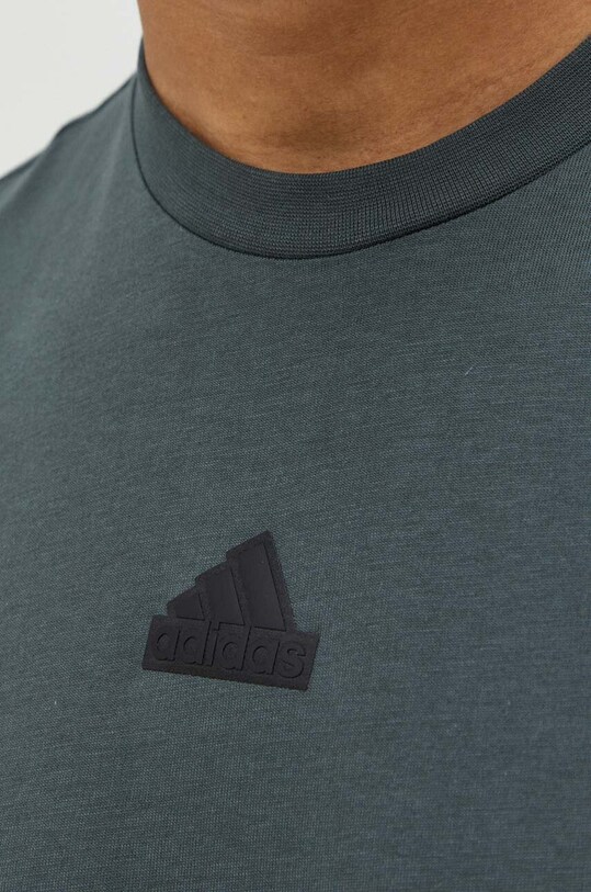 Памучна тениска adidas IN6227 зелен