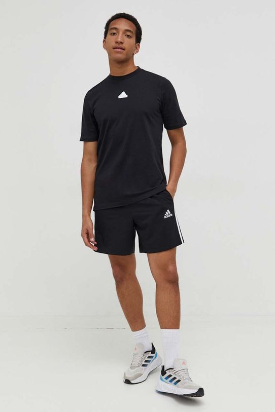 Odzież adidas t-shirt bawełniany IN6229 czarny