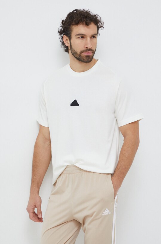 adidas t-shirt Z.N.E pozostałe beżowy IN7097