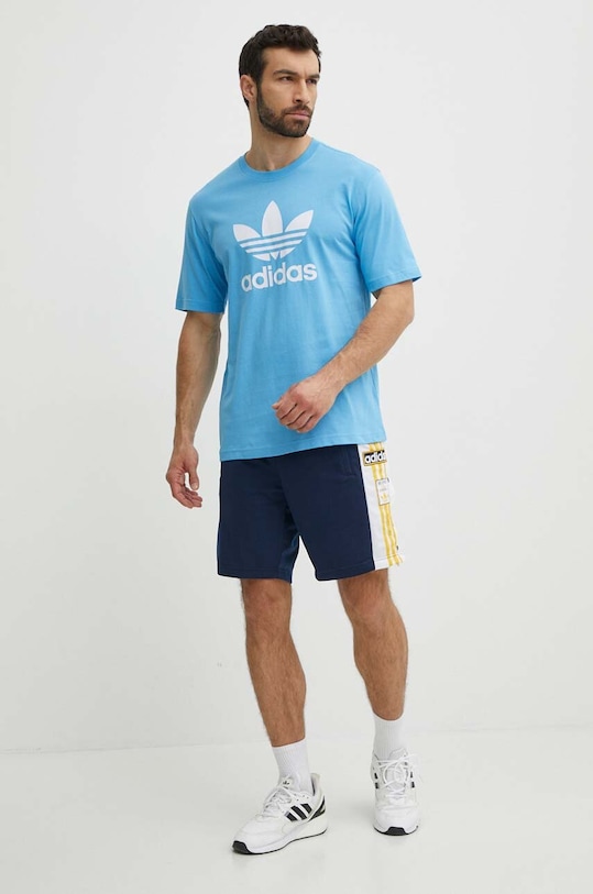 adidas Originals t-shirt bawełniany IR7980 niebieski SS24