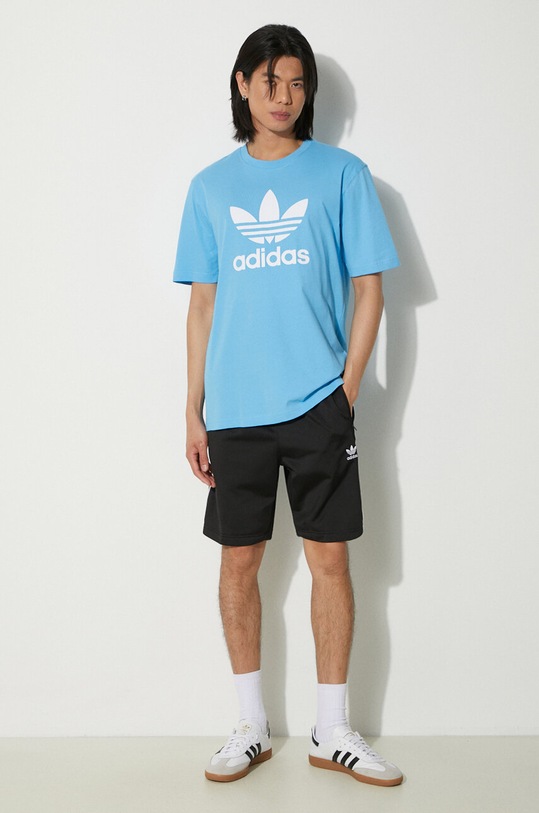 Bavlnené tričko adidas Originals IR7980 modrá SS24