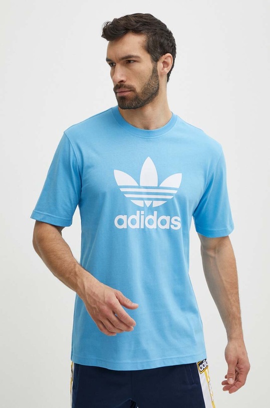 adidas Originals t-shirt bawełniany niebieski IR7980