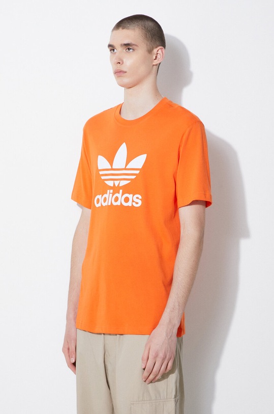 Bavlnené tričko adidas Originals oranžová IR8000