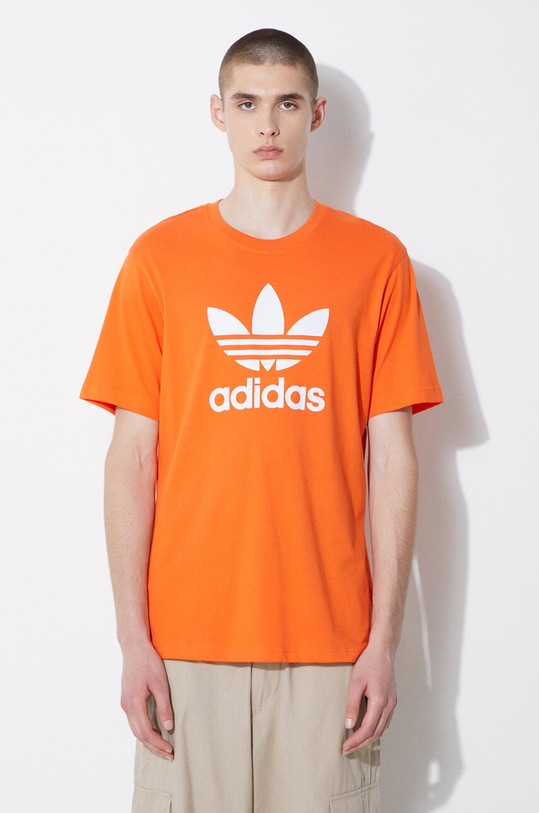 Bavlnené tričko adidas Originals IR8000 oranžová