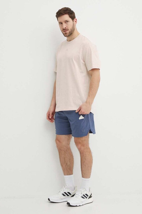 Бавовняна футболка adidas IR9115 рожевий SS24
