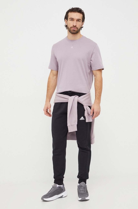 adidas tricou din bumbac IR9116 violet SS24