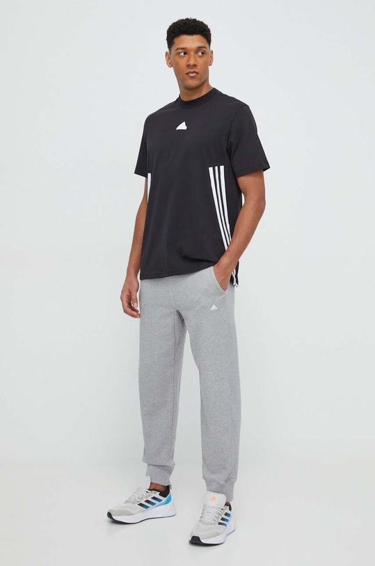 Bavlněné tričko adidas IR9166 černá SS24