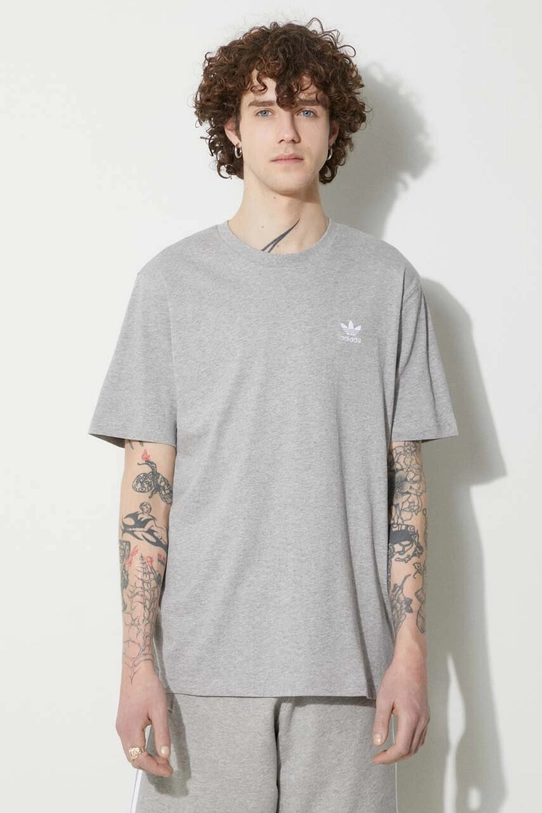 Bavlněné tričko adidas Originals Essential Tee šedá IR9692