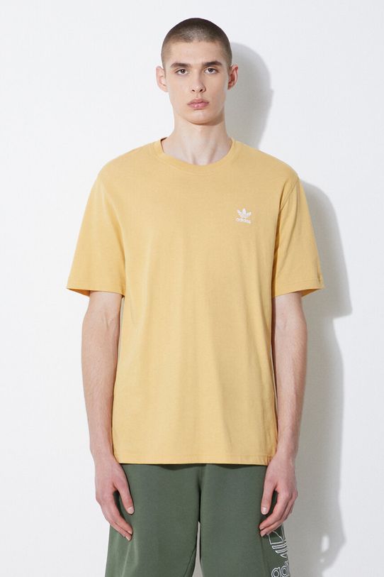 Bavlněné tričko adidas Originals relaxed žlutá IR9695