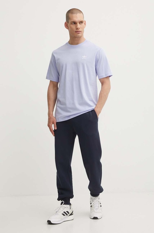 Βαμβακερό μπλουζάκι adidas Originals IR9696 μωβ SS24