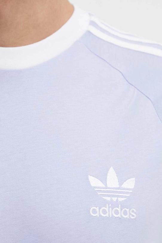 Bavlněné tričko adidas Originals IS0614 fialová