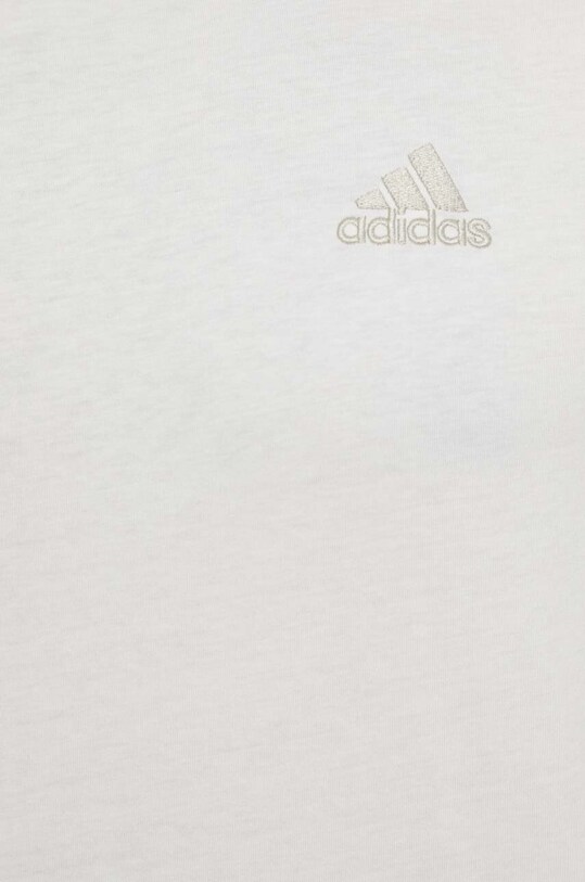 Бавовняна футболка adidas IS1318 бежевий