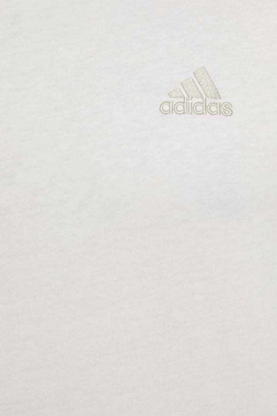 Хлопковая футболка adidas IS1318 бежевый