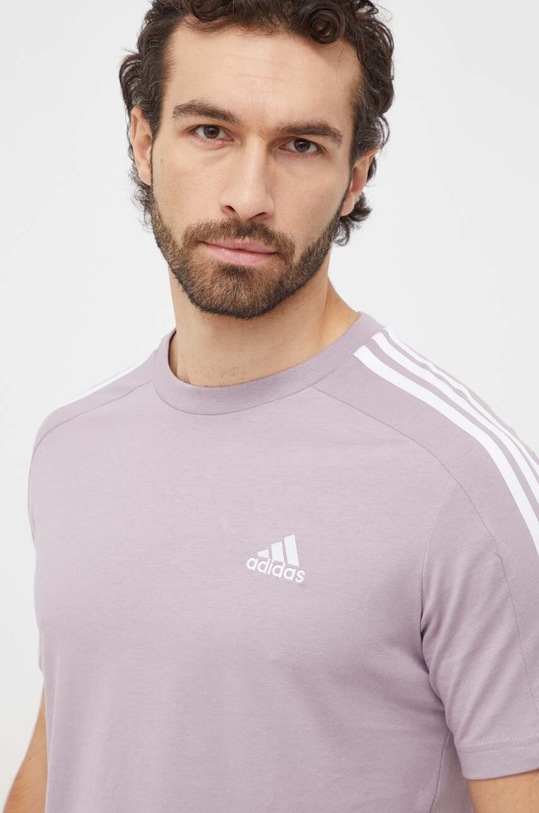 Bavlnené tričko adidas fialová IS1331