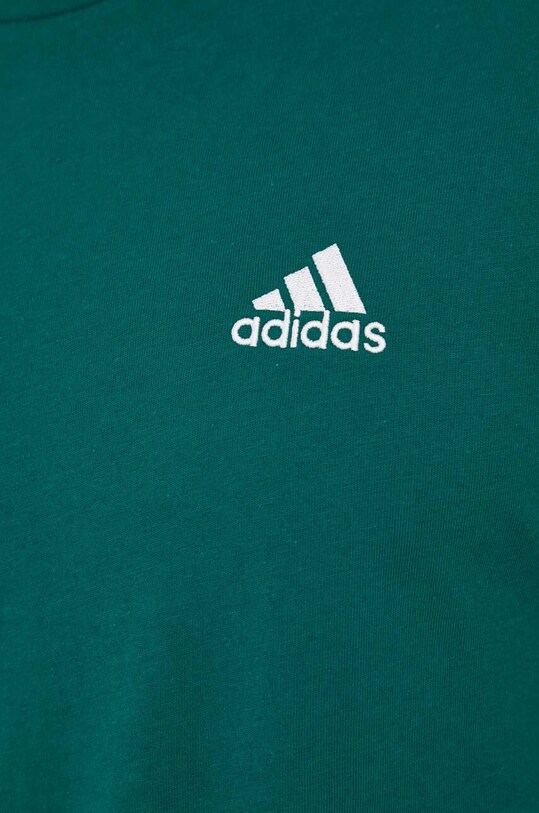 Памучна тениска adidas IS1333 зелен