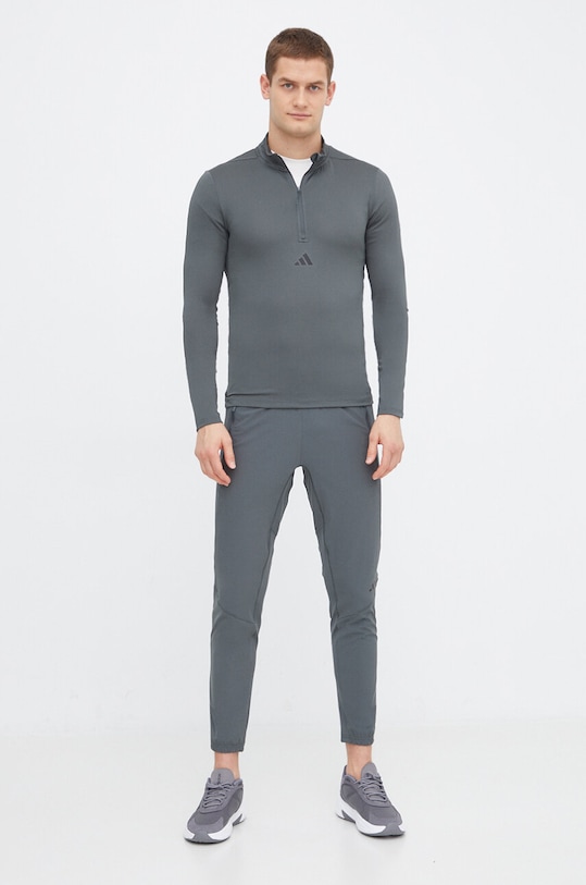 adidas Performance t-shirt treningowy IS2363 beżowy SS24