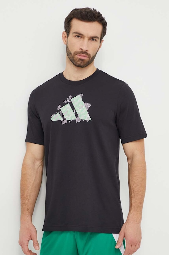 Tričko adidas Performance kulatý černá IS2419