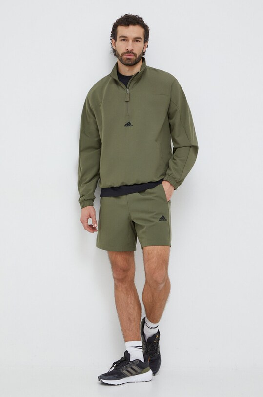Памучна тениска adidas IS2855 черен SS24