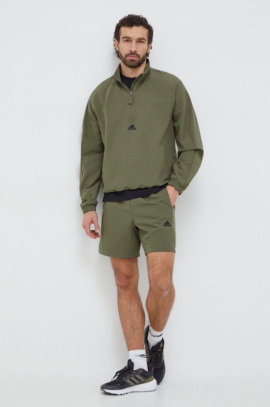 Памучна тениска adidas IS2855 черен SS24