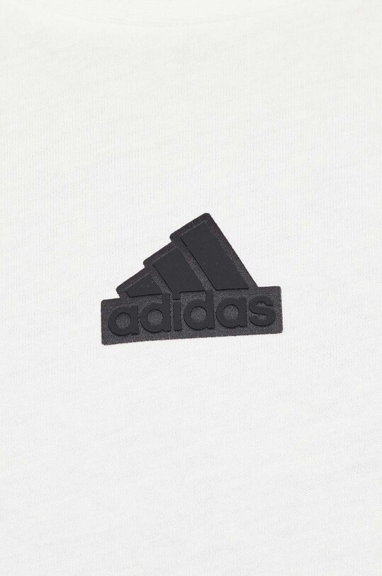 Памучна тениска adidas IS2857 бежов