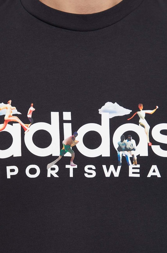 adidas t-shirt bawełniany IS2863 czarny