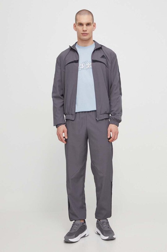 adidas tricou din bumbac IS2867 albastru SS24