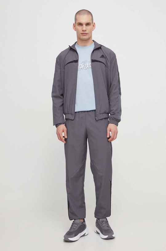Bavlněné tričko adidas IS2867 modrá SS24