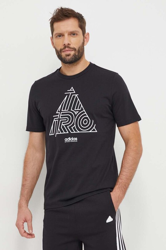 Хлопковая футболка adidas TIRO чёрный IS2877