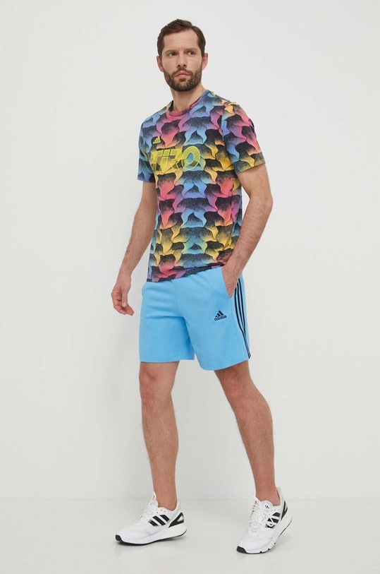Бавовняна футболка adidas TIRO IS2879 барвистий SS24