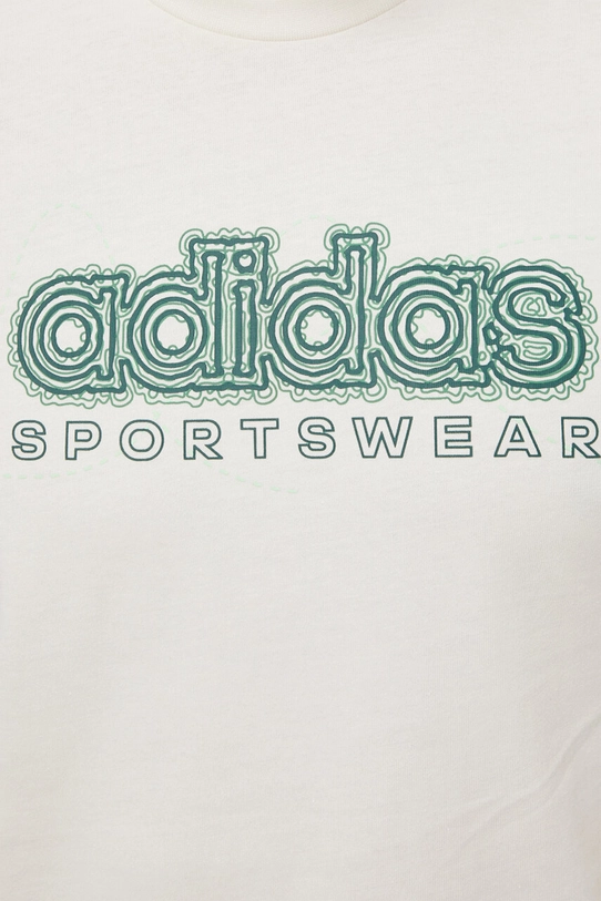 Бавовняна футболка adidas IS2883 бежевий