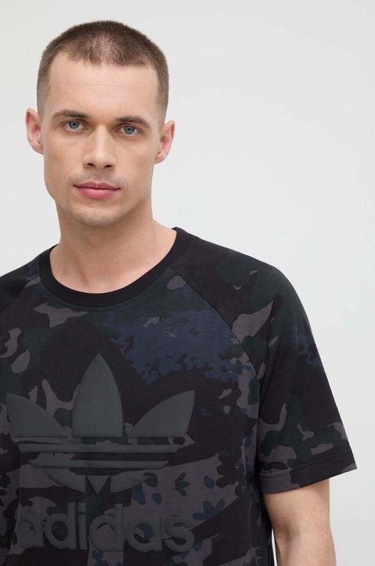 Bombažna kratka majica adidas Originals črna IS2892