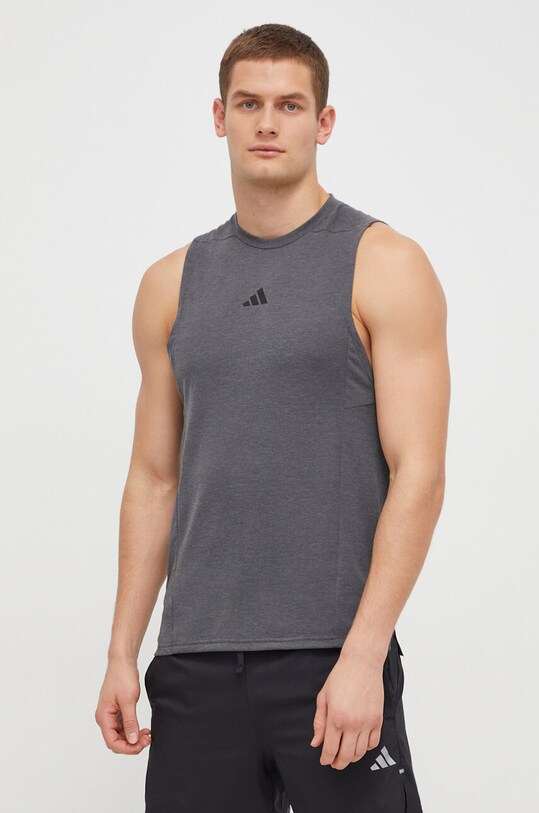 Тренувальна футболка adidas Performance D4T slim сірий IS3819
