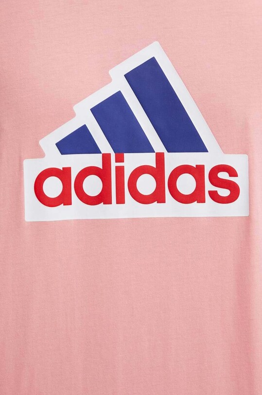 Pamučna majica adidas IS8342 roza