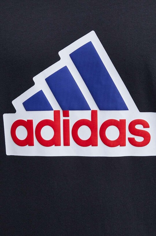 Хлопковая футболка adidas IS9596 чёрный