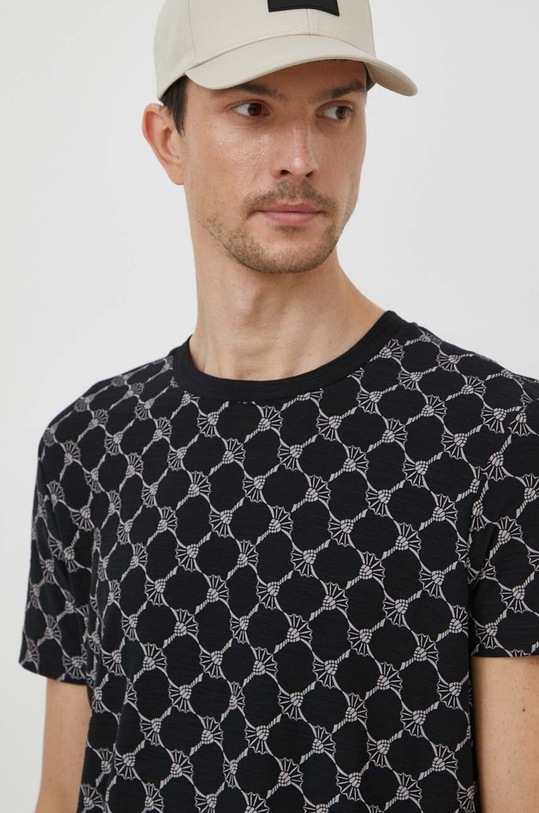 Joop! t-shirt bawełniany Tyron wzorzyste czarny 30041255