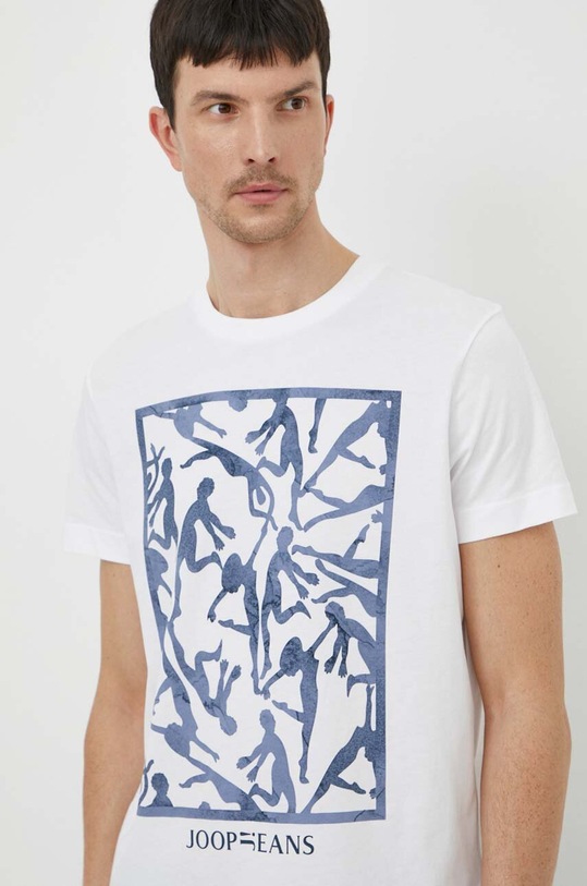 Joop! t-shirt bawełniany Cyrill wzorzyste biały 30042424