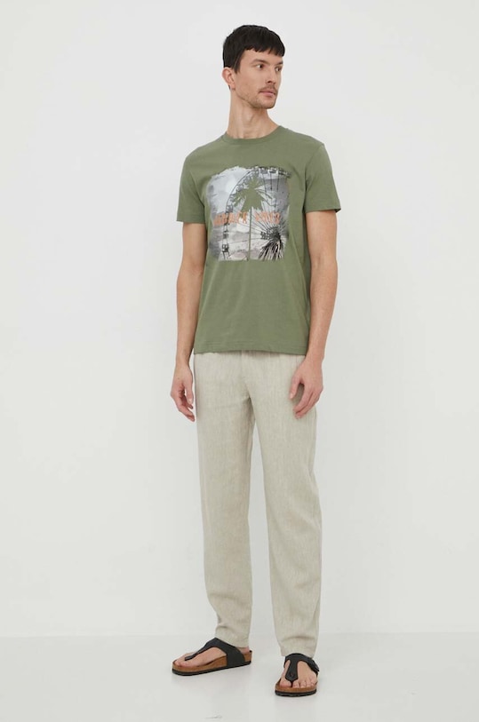 Joop! t-shirt bawełniany Darko 30042427 zielony SS24