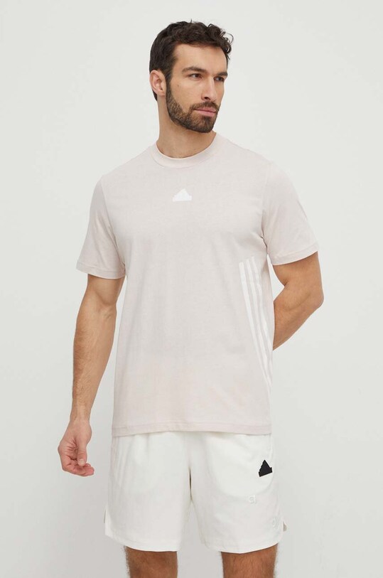 Бавовняна футболка adidas IX5201 рожевий SS24