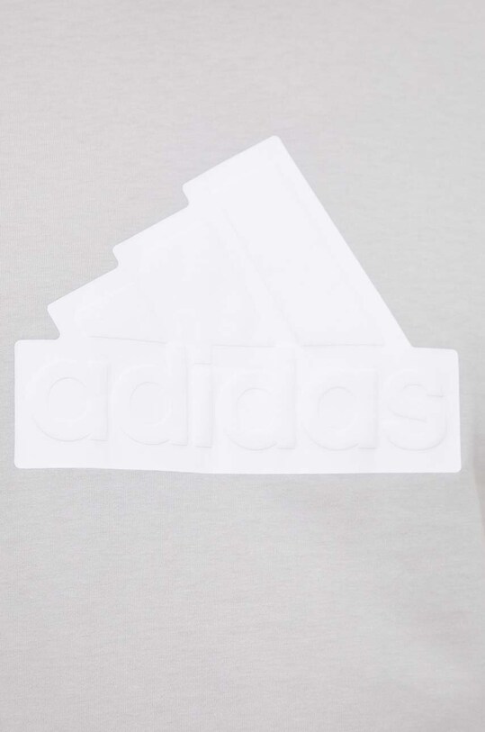 Памучна тениска adidas IY4283 сив