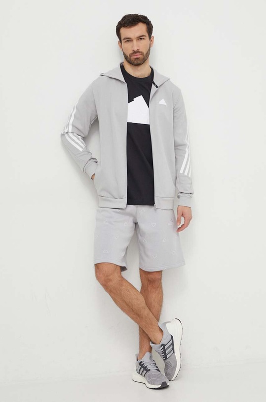 Бавовняна футболка adidas IZ1621 чорний SS24
