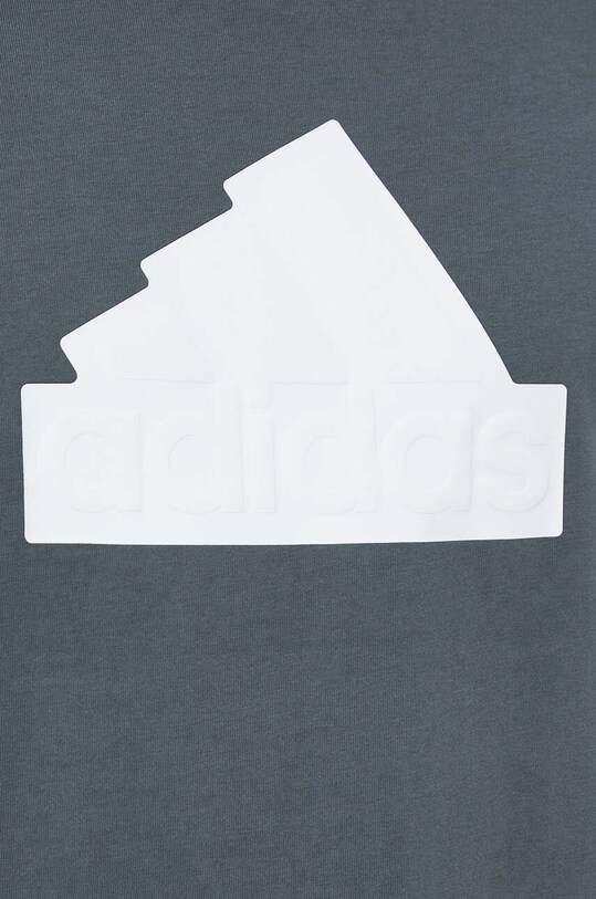 Памучна тениска adidas зелен IZ1623