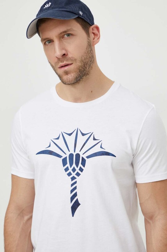 Joop! tricou din bumbac Alerio print alb 30042432