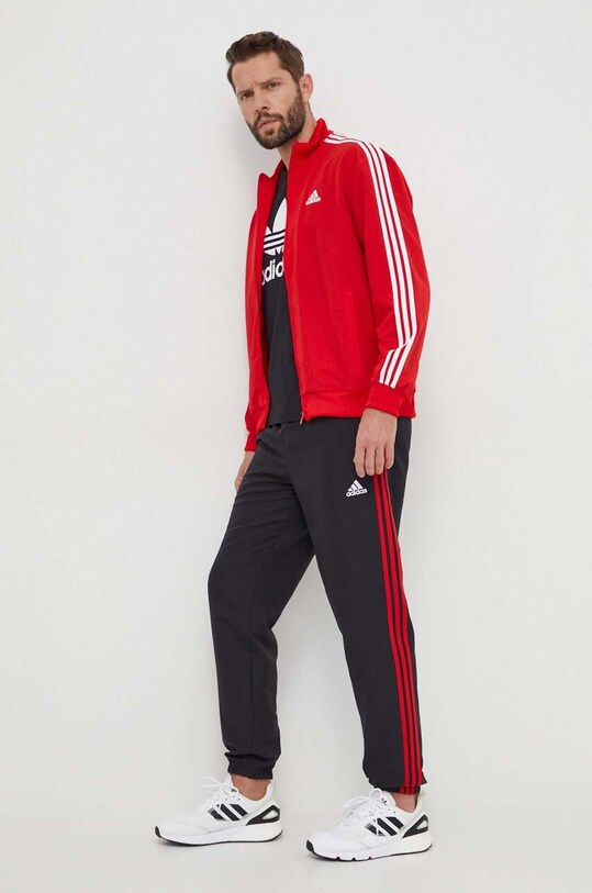 Бавовняна футболка adidas Originals Trefoil IU2364 чорний SS24